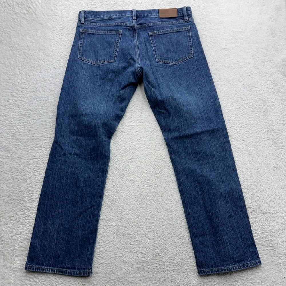 Brooks Brothers Mens Straight Fit Blue Denim Jeans W36 L30 Medium Wash